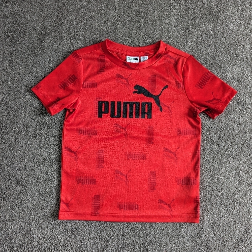 Puma logo print red Tshirt kid's 2T